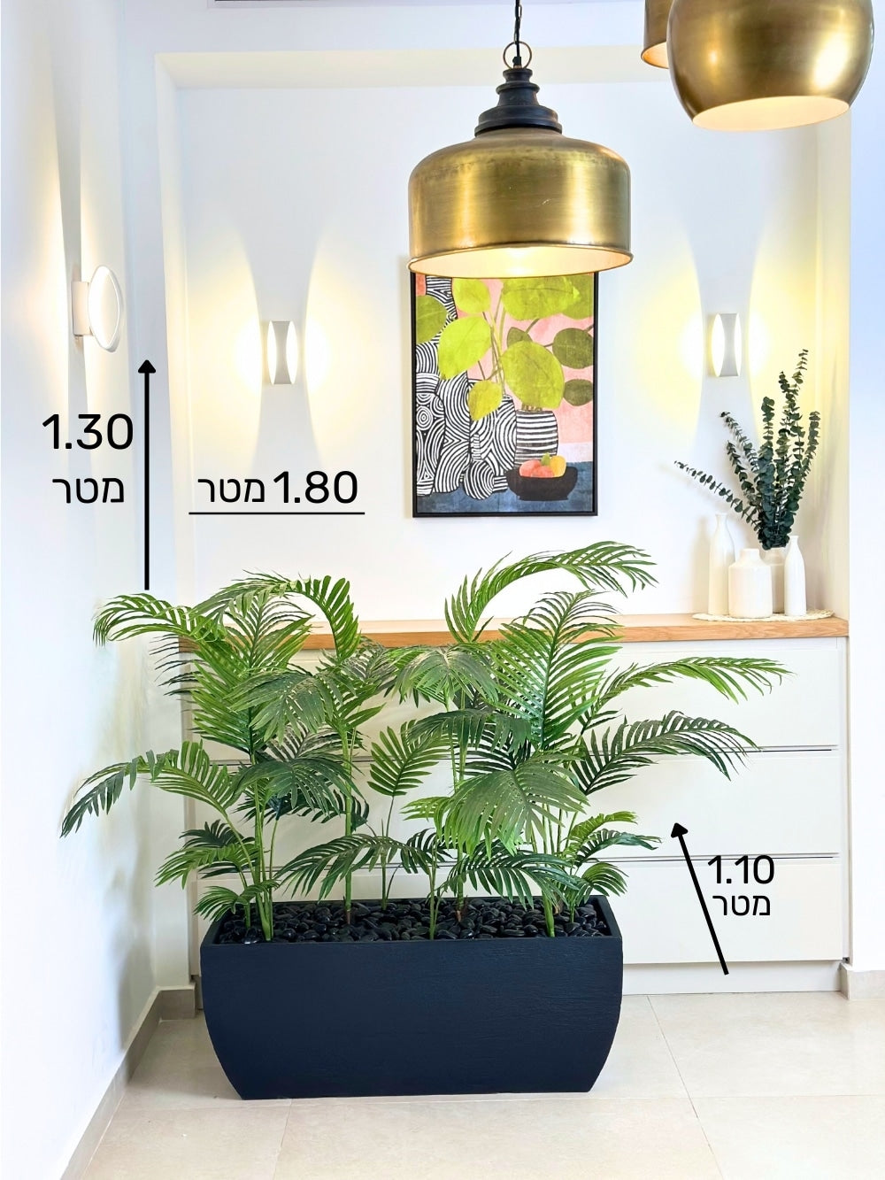 עץ דקל | באדנית גונדולה גדולה | גובה 1.30 מטר