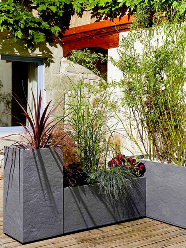 אדנית דמוי אבן | מידות 100X40X40 | אפור כהה גרדן מרקט עיצוב ללא שם 2023 01 30T095719.480